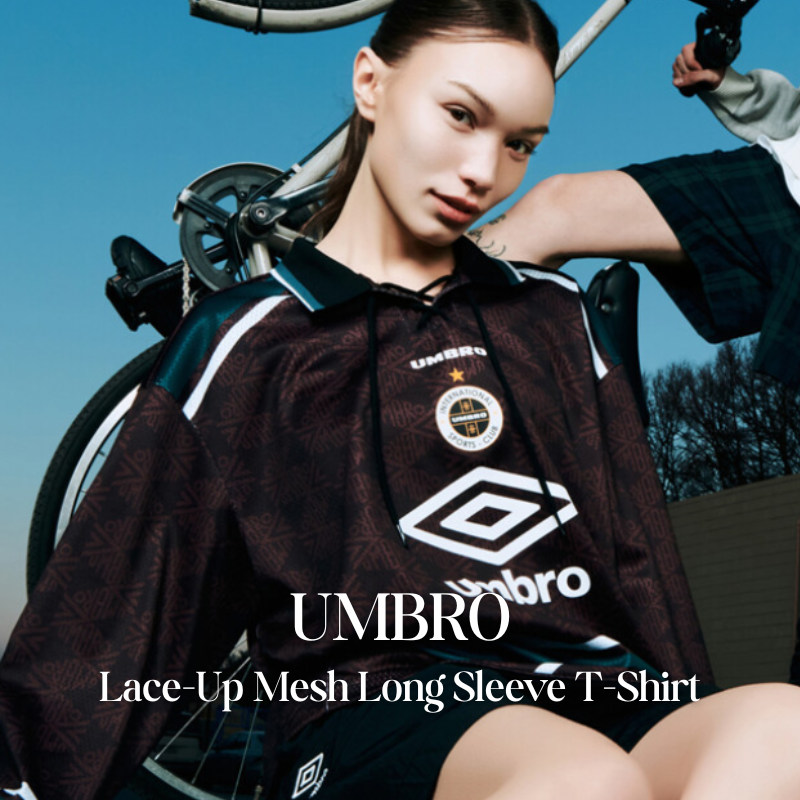 【代購】UMBRO Lace-Up Mesh 綁帶網布長袖上衣