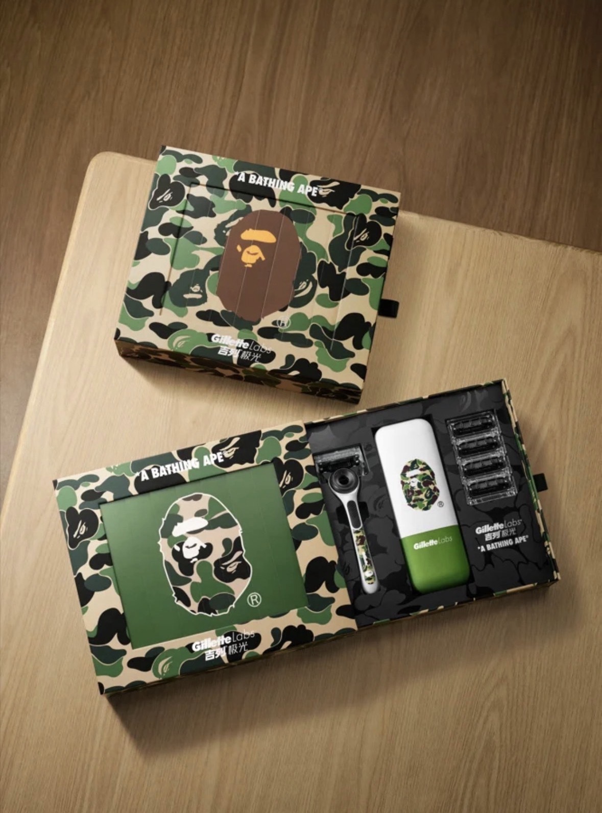 代購-Bape x Gillette吉列極光聯名限定 刮鬍刀 禮盒組  BapeShaber