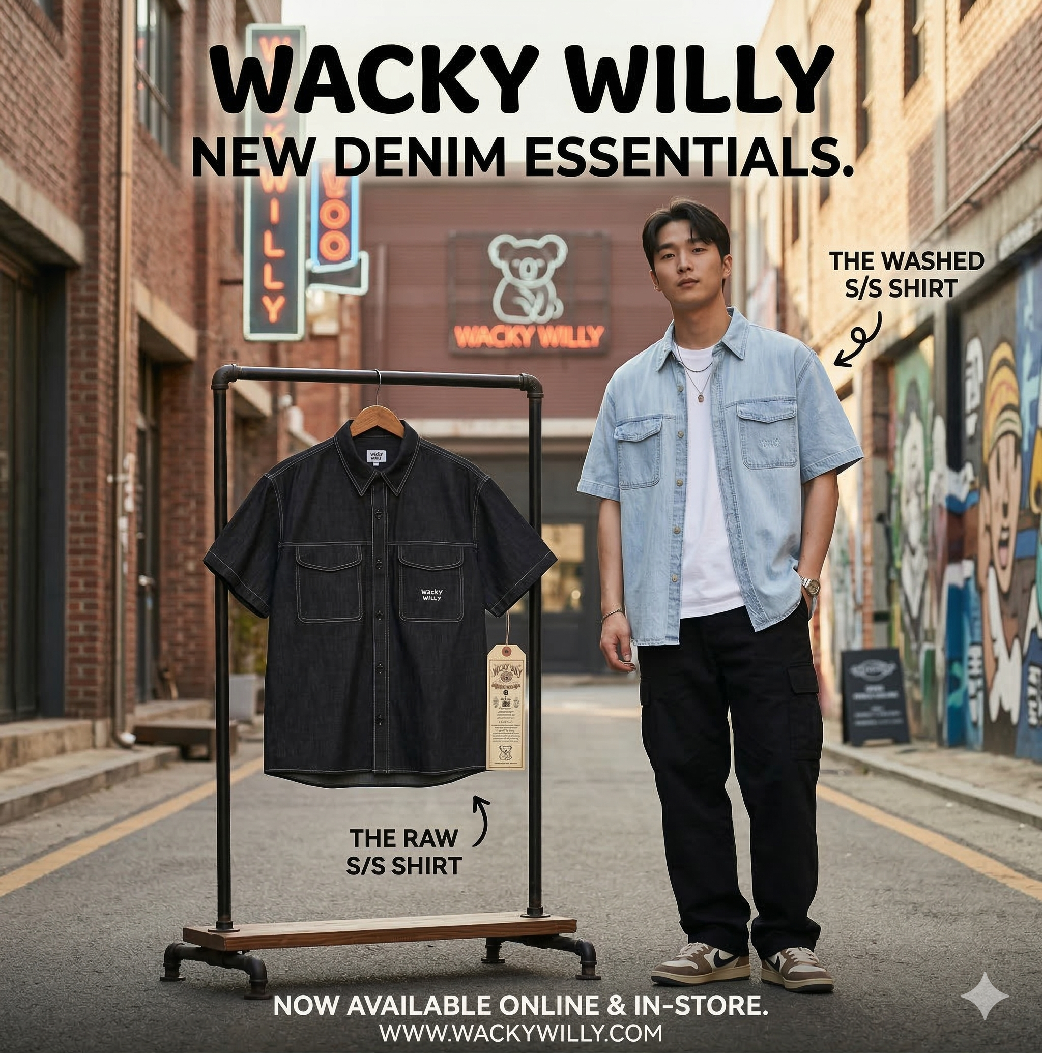 【預購】WACKY WILLY FF031409 短袖牛仔恤衫