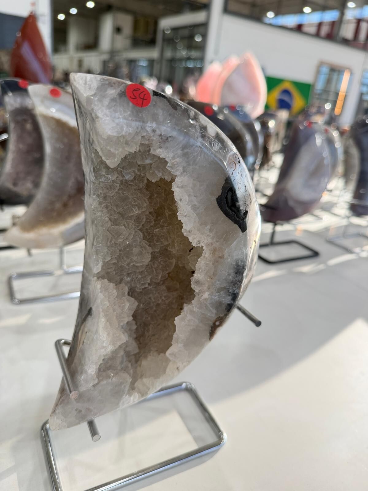 WN254 MN54 SS級瑪瑙晶洞月亮