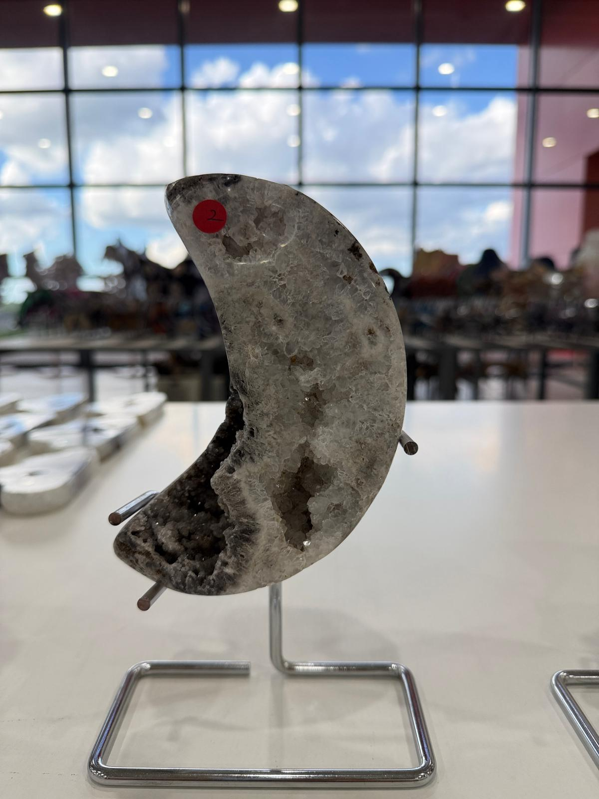 WN202 MN2 SS級瑪瑙晶洞月亮