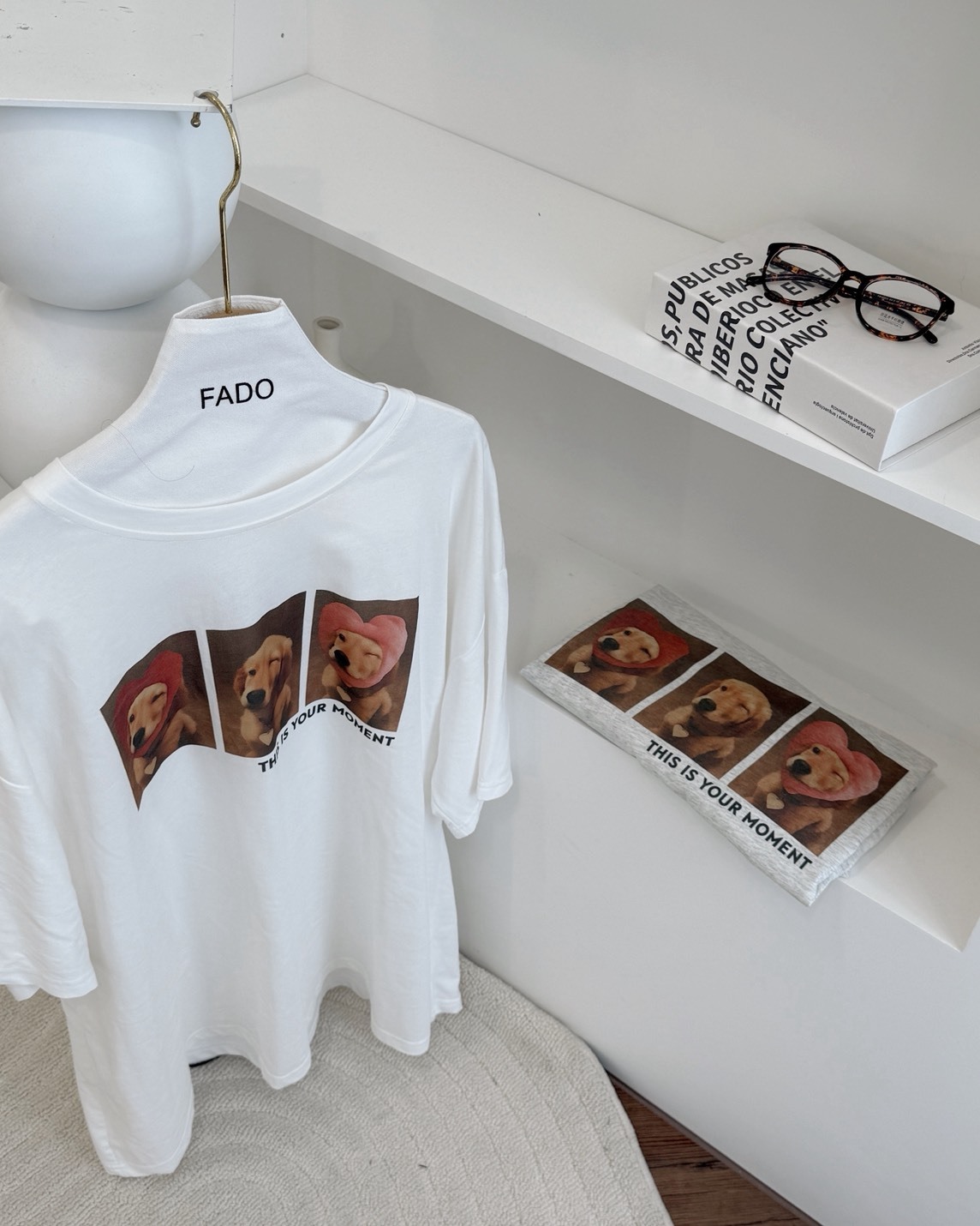 法朵Fado shop｜愛心汪汪oversize短T 0215015 四色