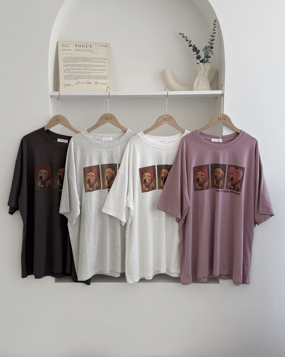 法朵Fado shop｜愛心汪汪oversize短T 0215015 四色