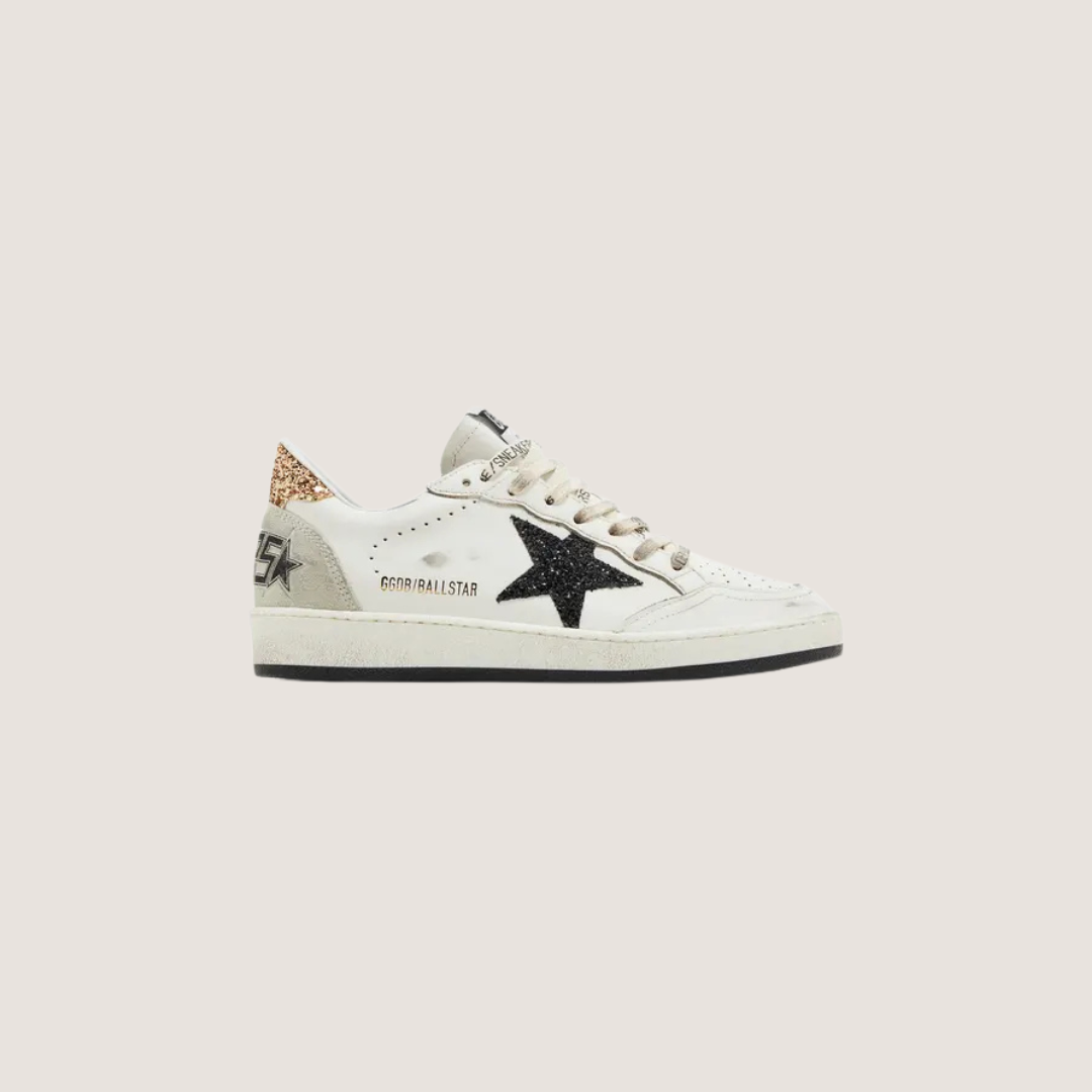 1FF0101-552 [GOLDEN GOOSE] Wmns Ballstar 'White Black Gold Ice'  (SS26) #GWF00117 F006118-10750 (S-EU-E)