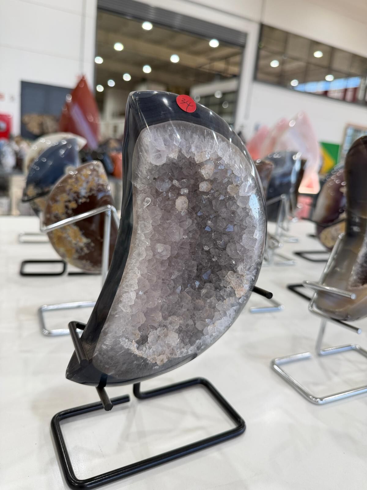 WN234 MN34 SS級瑪瑙晶洞月亮