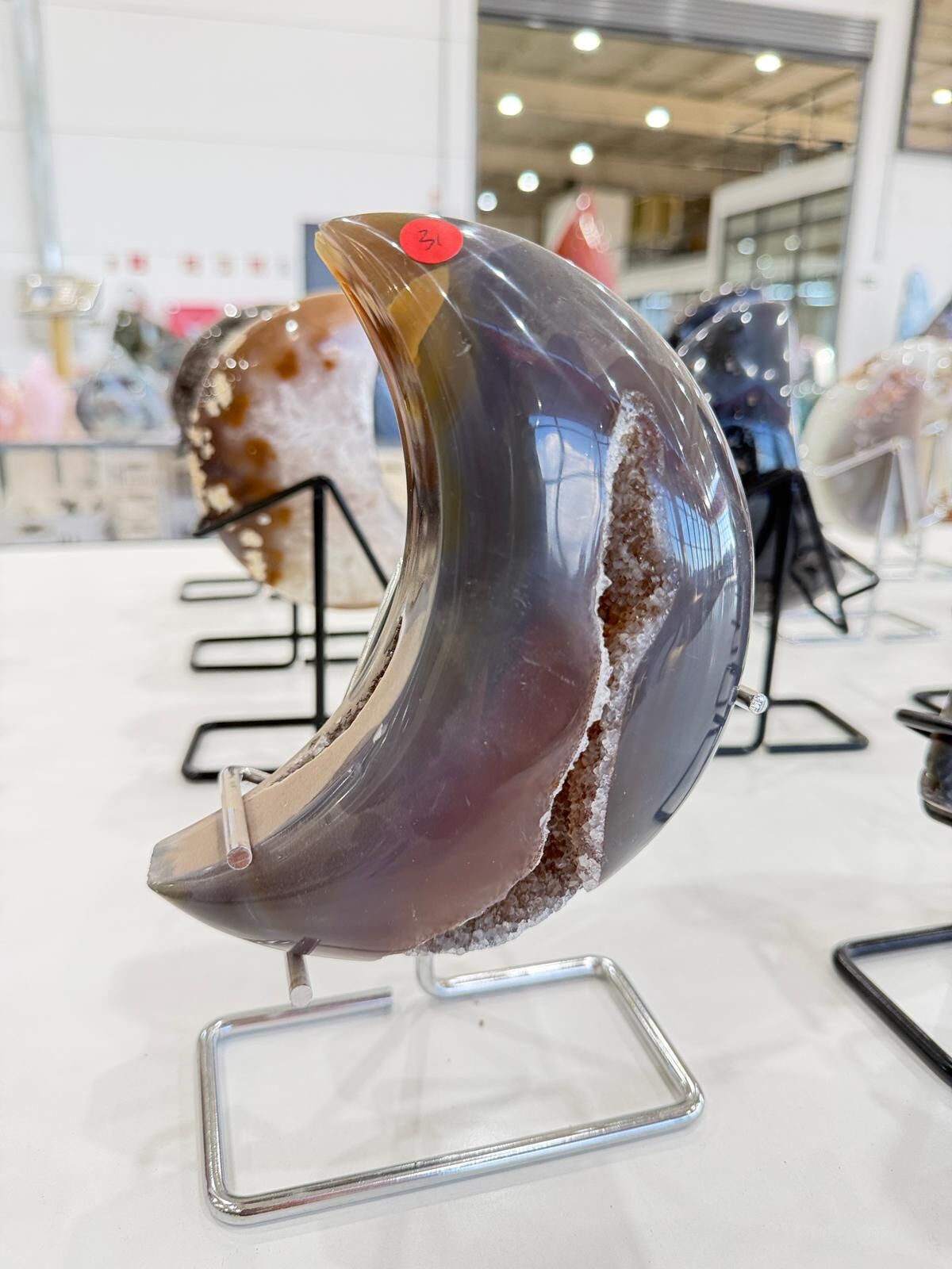 WN231 MN31 SS級瑪瑙晶洞月亮