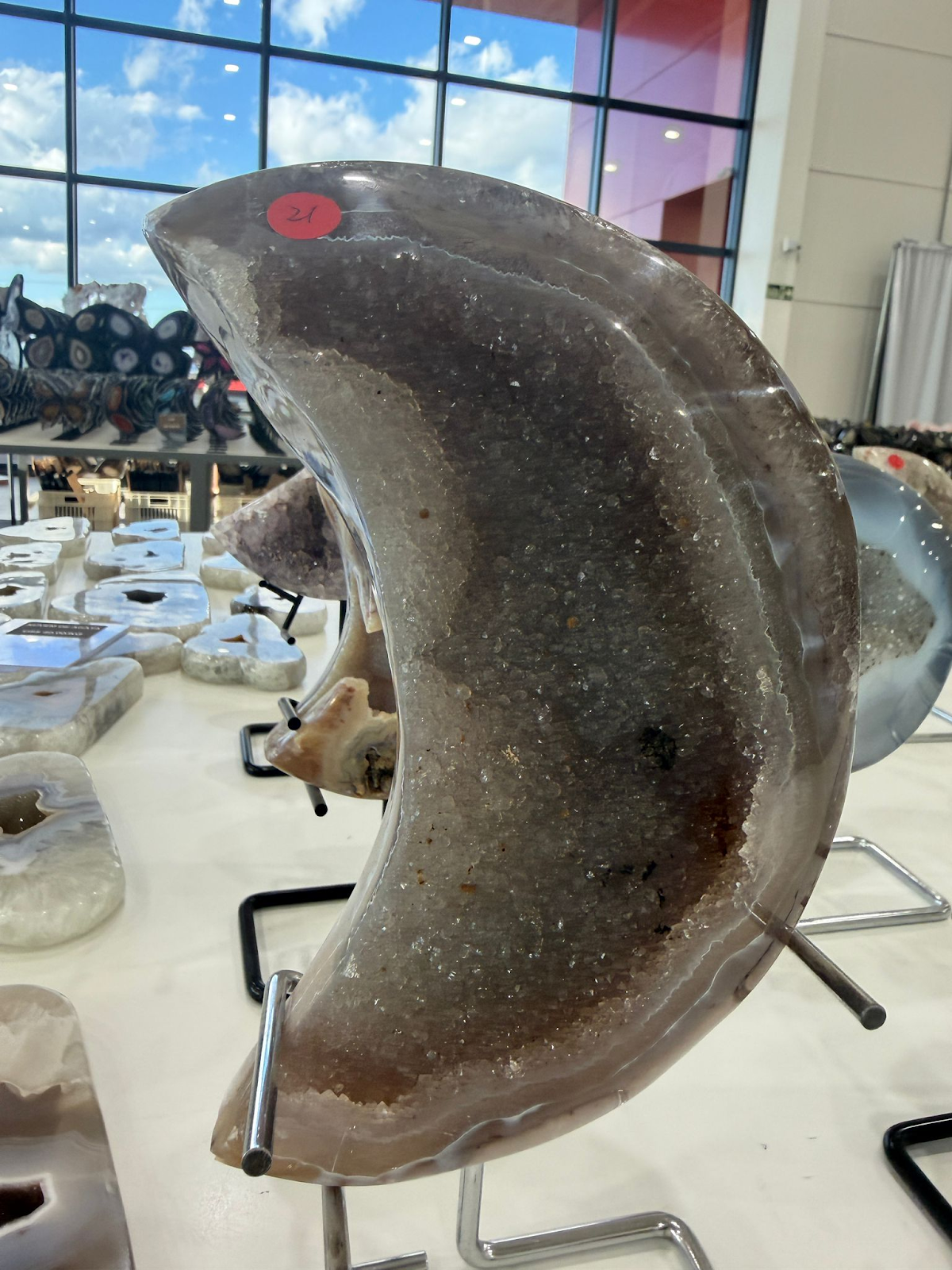 WN221 MN21 SS級瑪瑙晶洞月亮