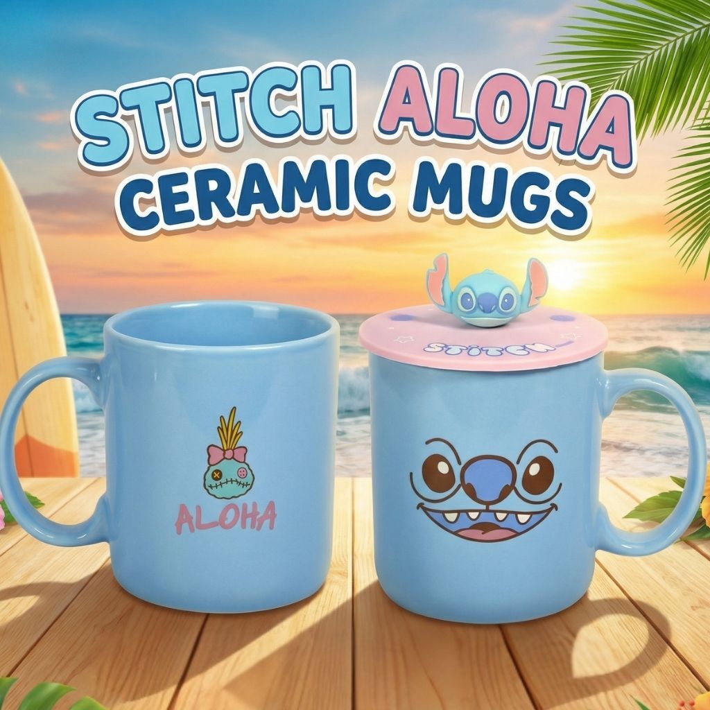 迪士尼史迪仔| 3D陶瓷杯連蓋