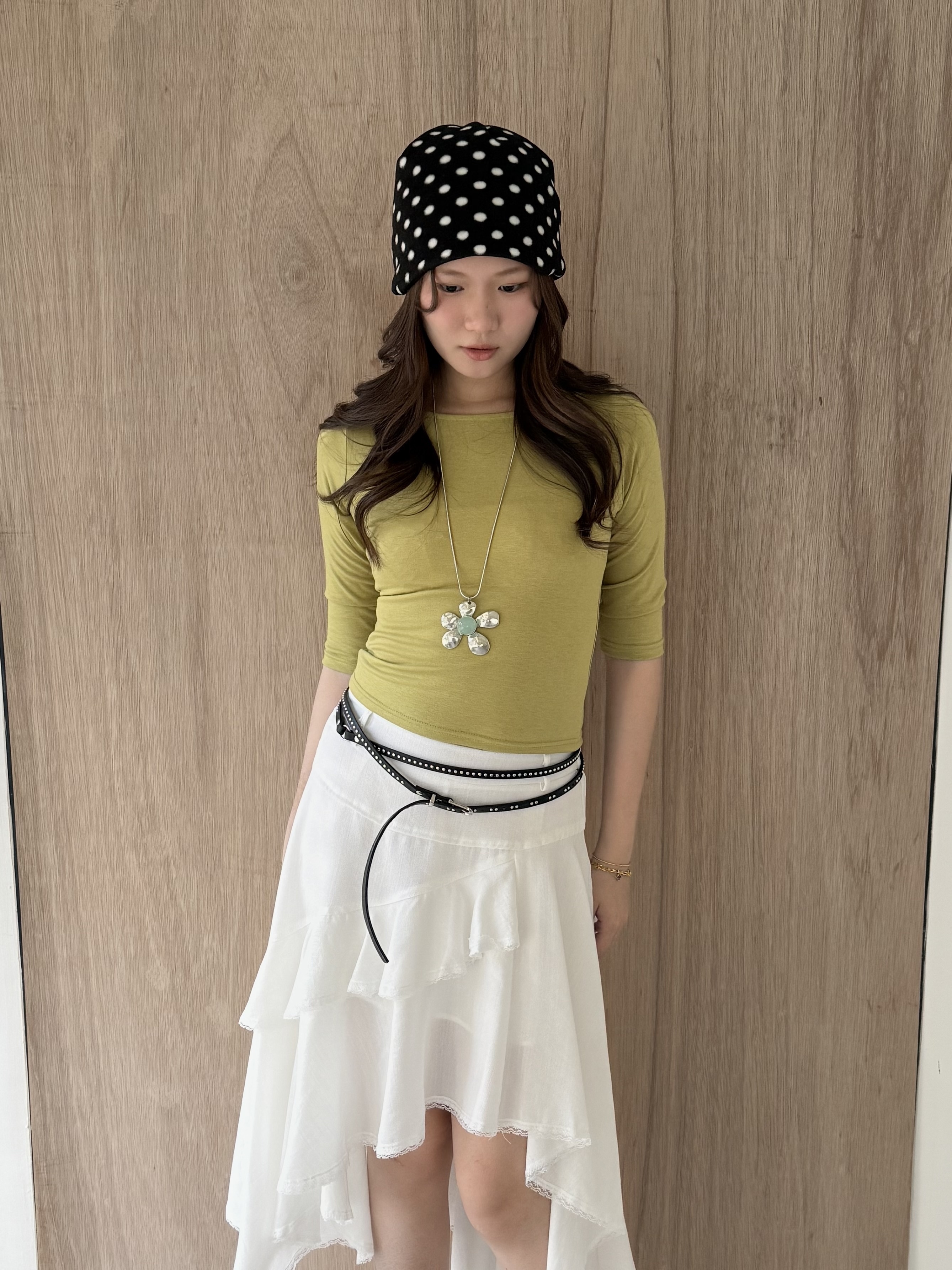 M017/不規則層次中裙