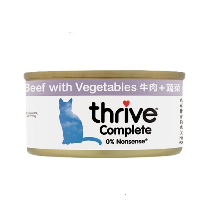 Thrive 脆樂芙 貓咪主食罐頭 牛肉+蔬菜 75G