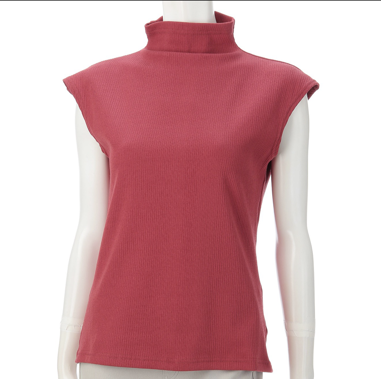 法式羅紋瓶領時尚上衣