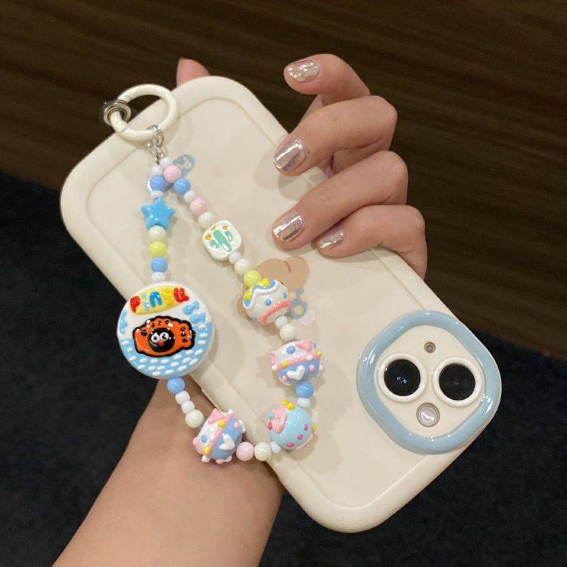 《6621》雙面可愛企鵝串珠手機鍊