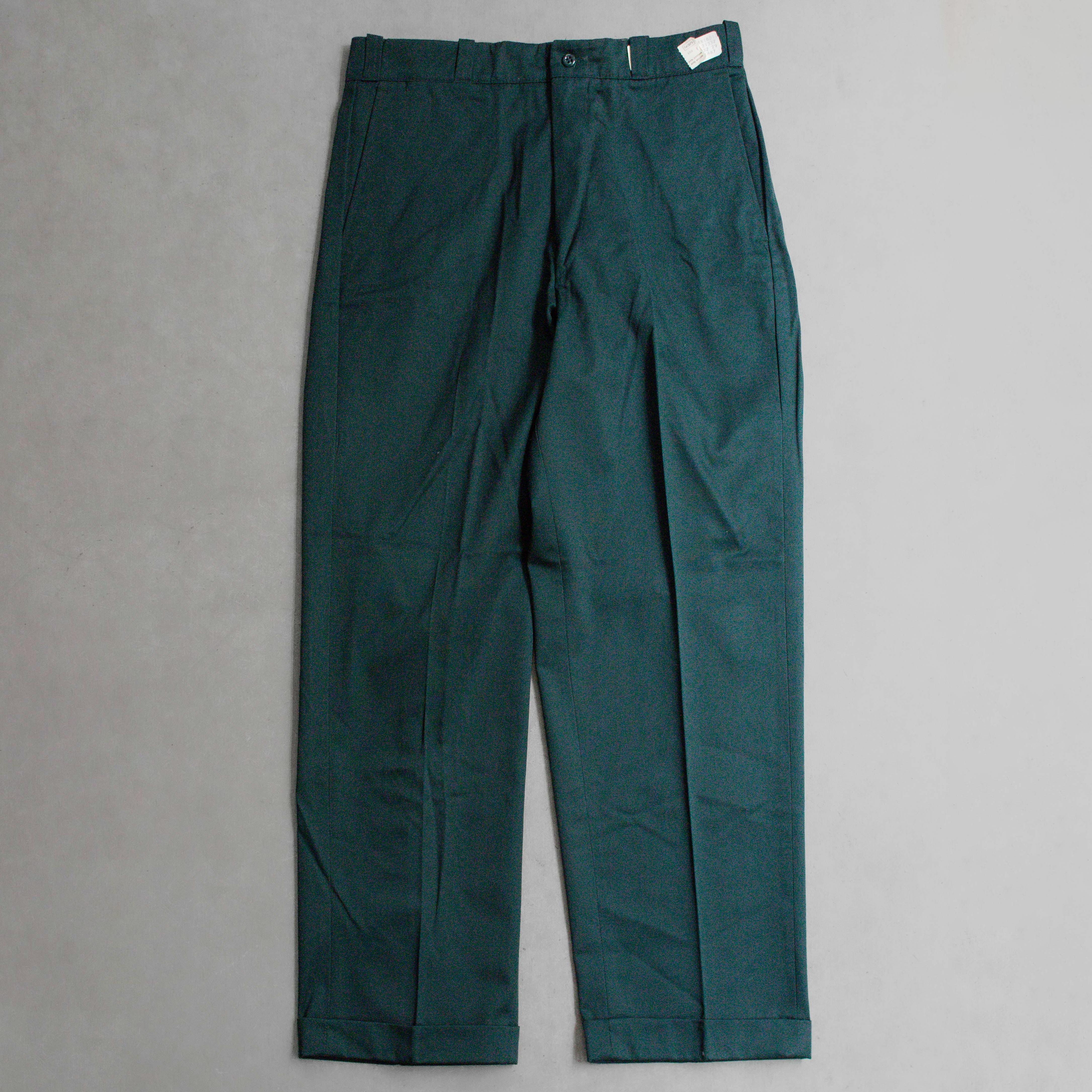 70S NOS SEARS WORK PANTS 美國製 庫存新品 墨綠 直筒 工作褲 長褲