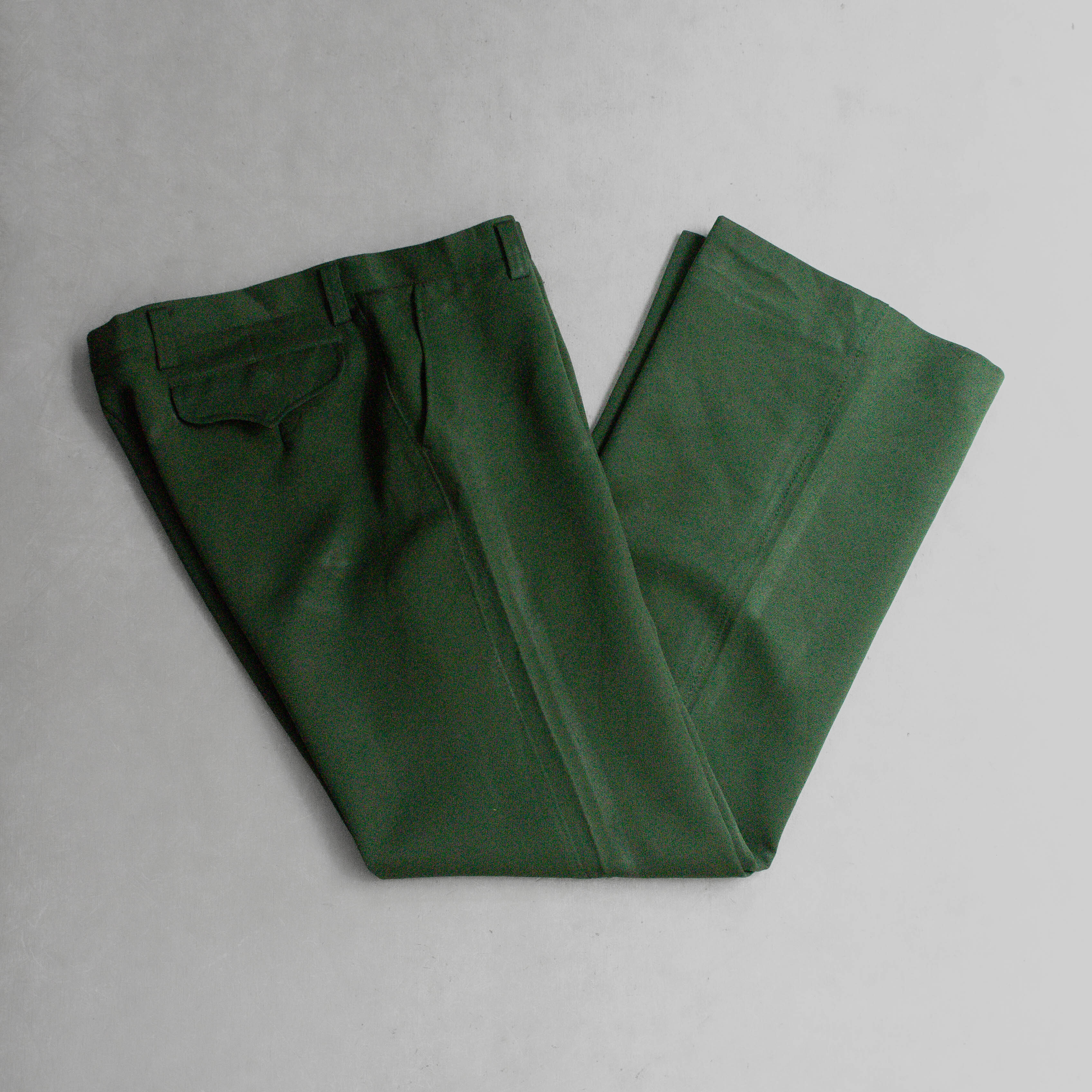 VINTAGE FLARE PANTS 歐洲 綠色 素面 聚酯纖維 靴型 喇叭 長褲