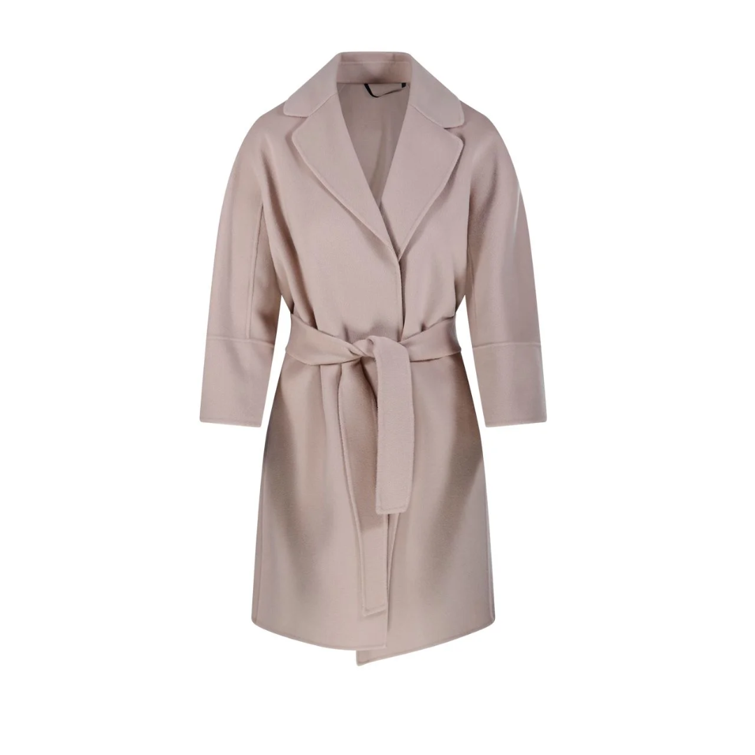1FF0101-557 [MAX MARA S] Arona Belted Coat Pink (SS26) #2619011051600 ARONA-051 (C-EU-E)