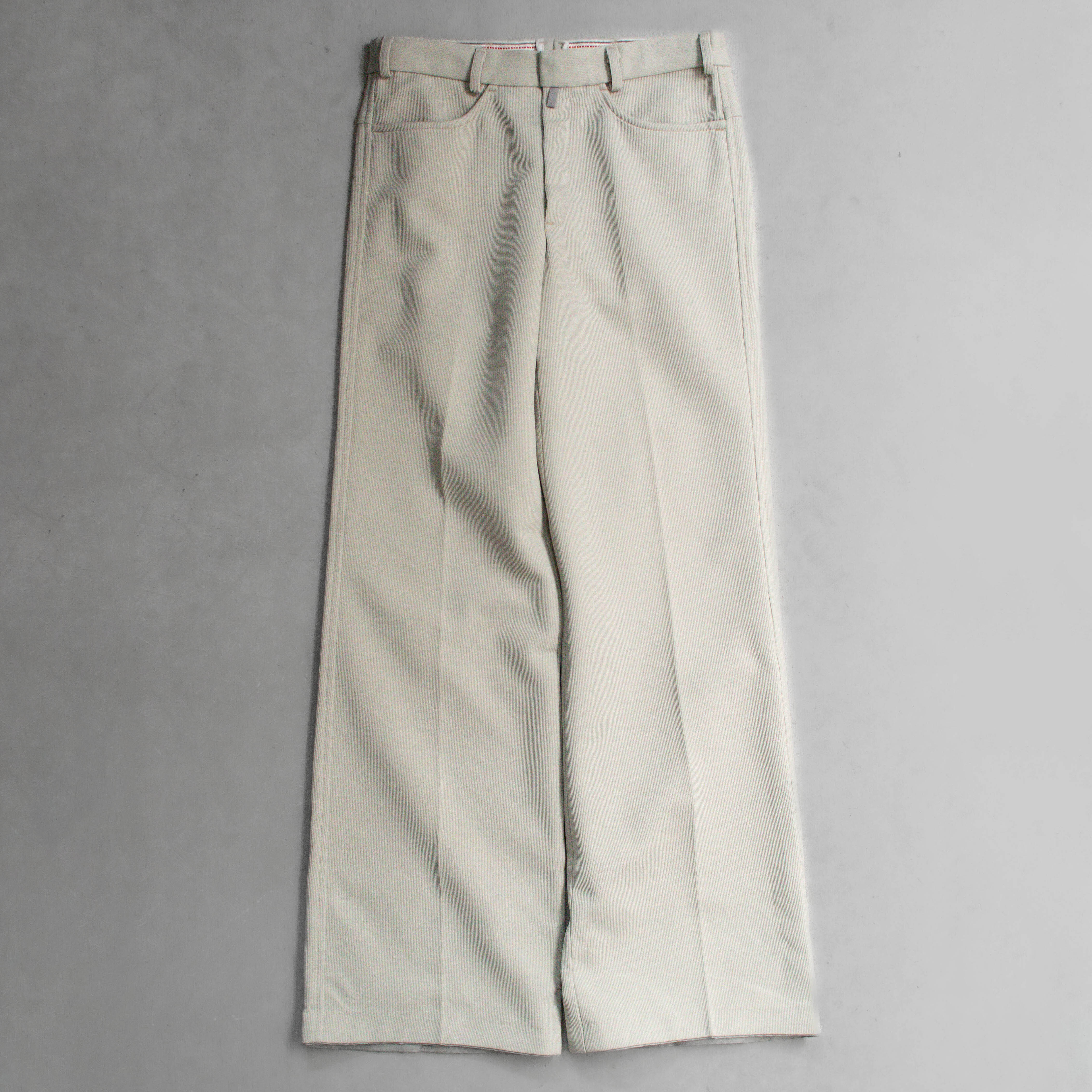 VINTAGE FLARE PANTS 歐洲 米色 素面 聚酯纖維 靴型 喇叭 長褲