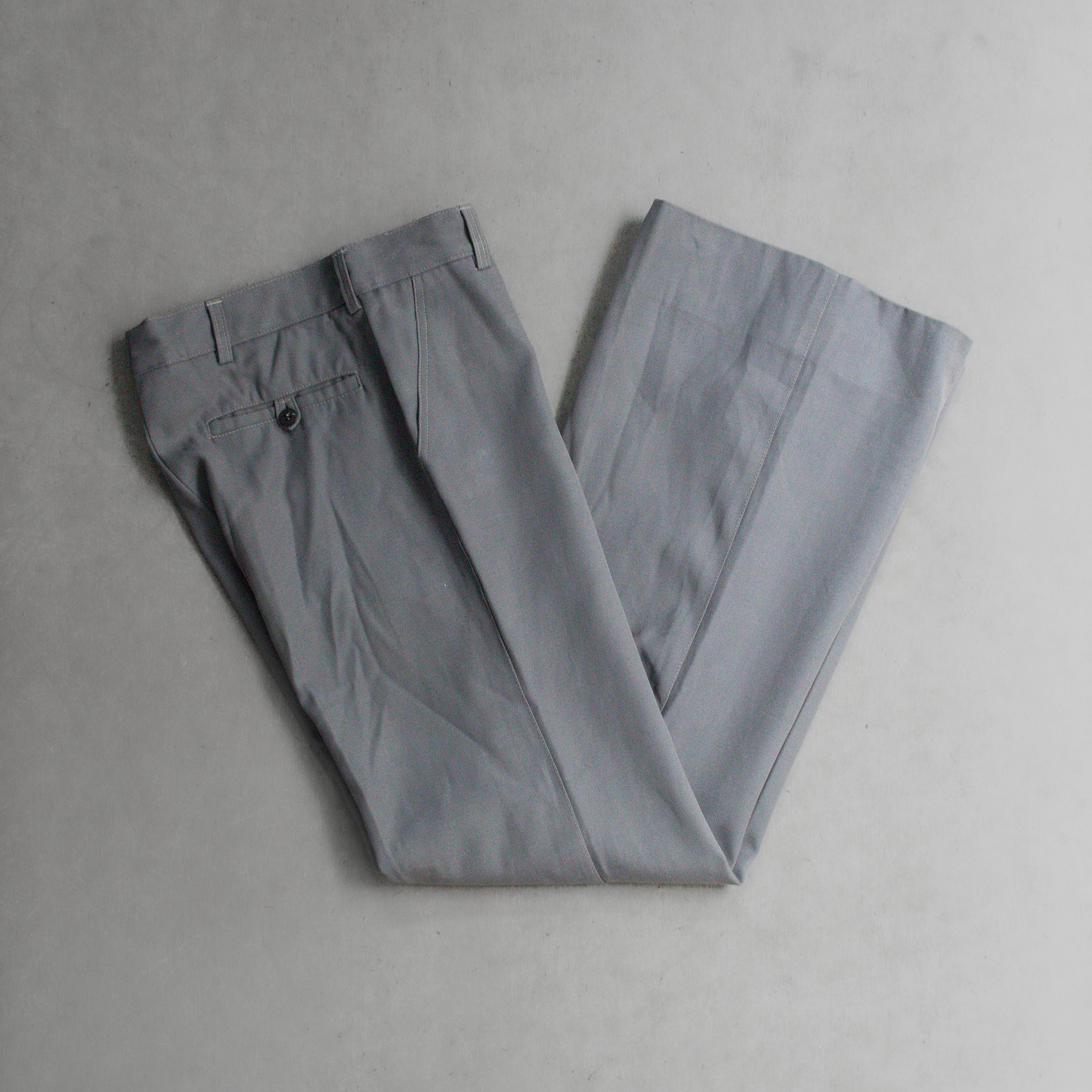 VINTAGE FLARE PANTS 歐洲 灰色 素面 聚酯纖維 靴型 喇叭 長褲