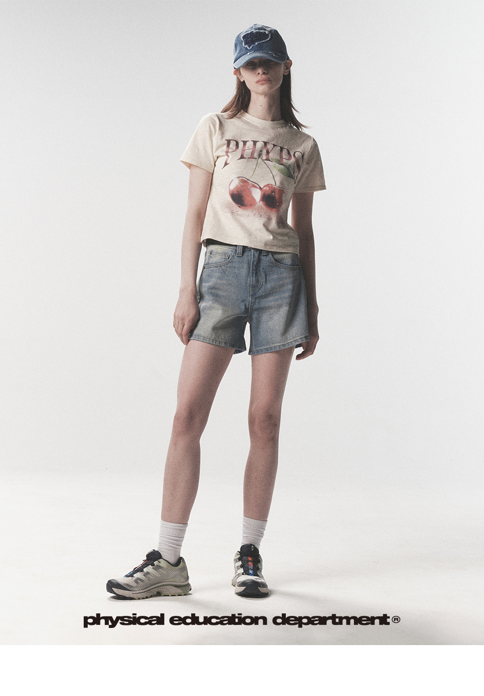 【預購】K031457 PHYPS  女裝櫻桃短版短袖 T-Shirt