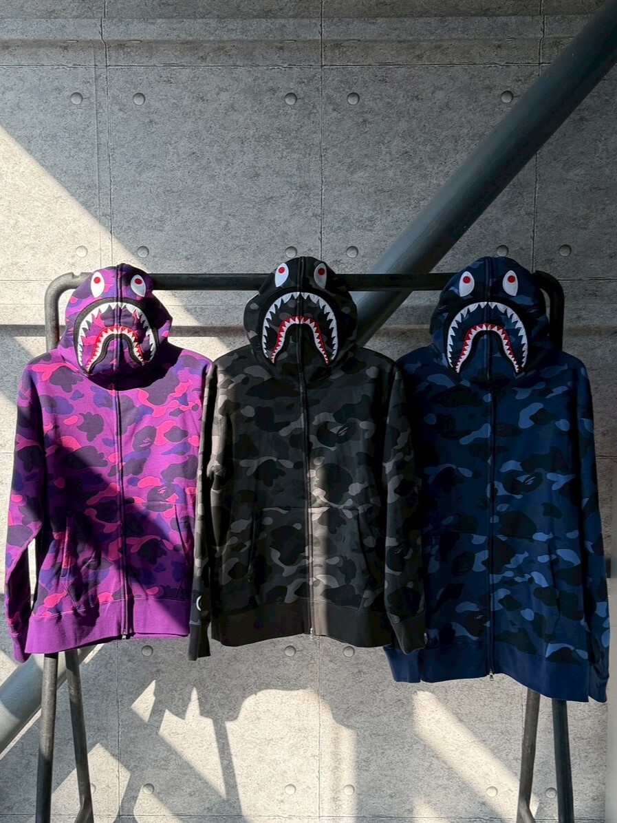 BAPE COLOR CAMO 迷彩斑紋 鯊魚外套