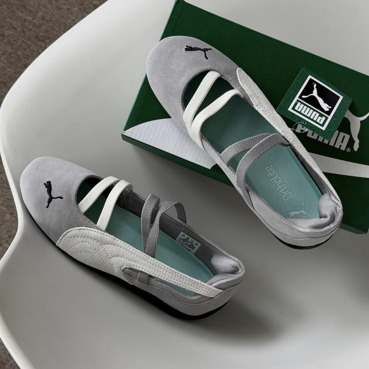 PUMA SPEEDCAT BALLET 淺灰 麂皮 芭蕾舞鞋 瑪莉珍 休閒 女款 406808-01