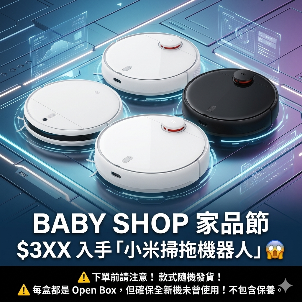 【現貨】AW021202 MI Robot Vacuum-Mop 小米掃拖機器人 (型號隨機發貨)