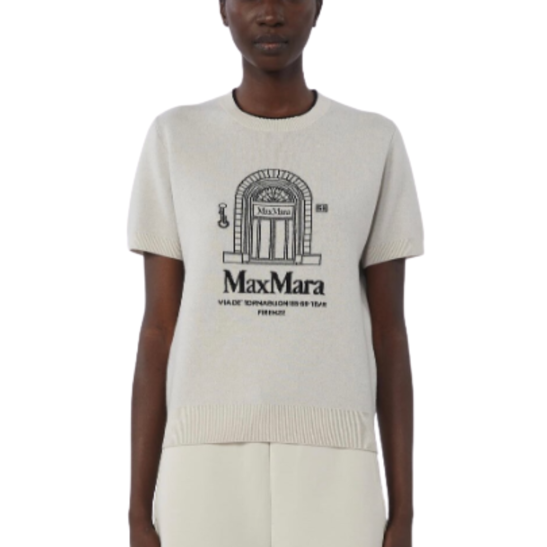 1FF0101-560 [MAX MARA S] Smmeuforia Short Sleeve Sweater  (SS26) #2619361191600 SMMEUFORIA-020 (C-EU-E)