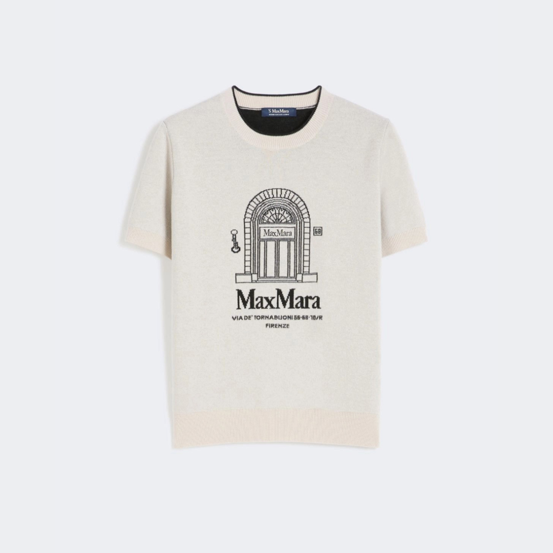 1FF0101-560 [MAX MARA S] Smmeuforia Short Sleeve Sweater  (SS26) #2619361191600 SMMEUFORIA-020 (C-EU-E)