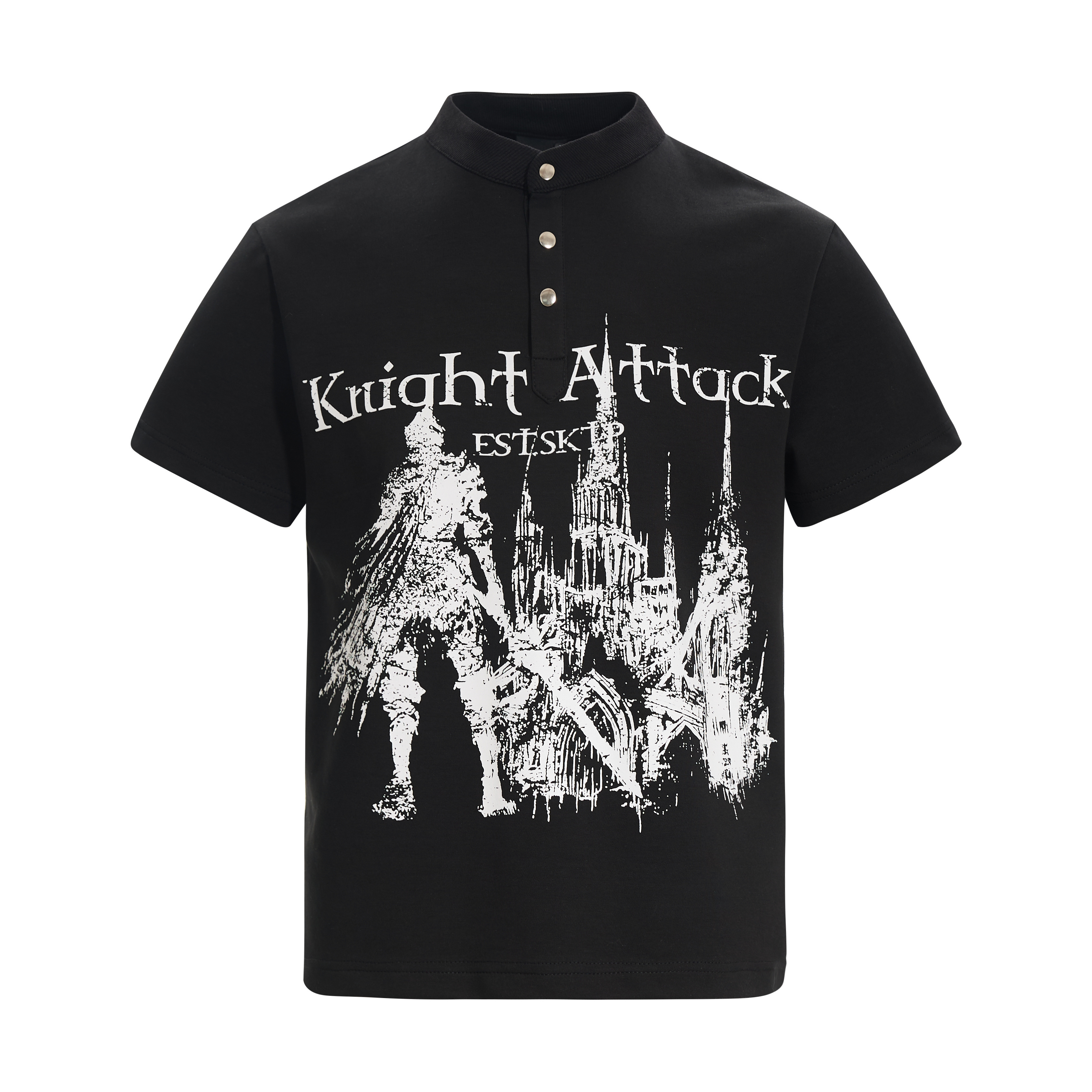 《S.V》凱旋騎士印花亨利領上衣