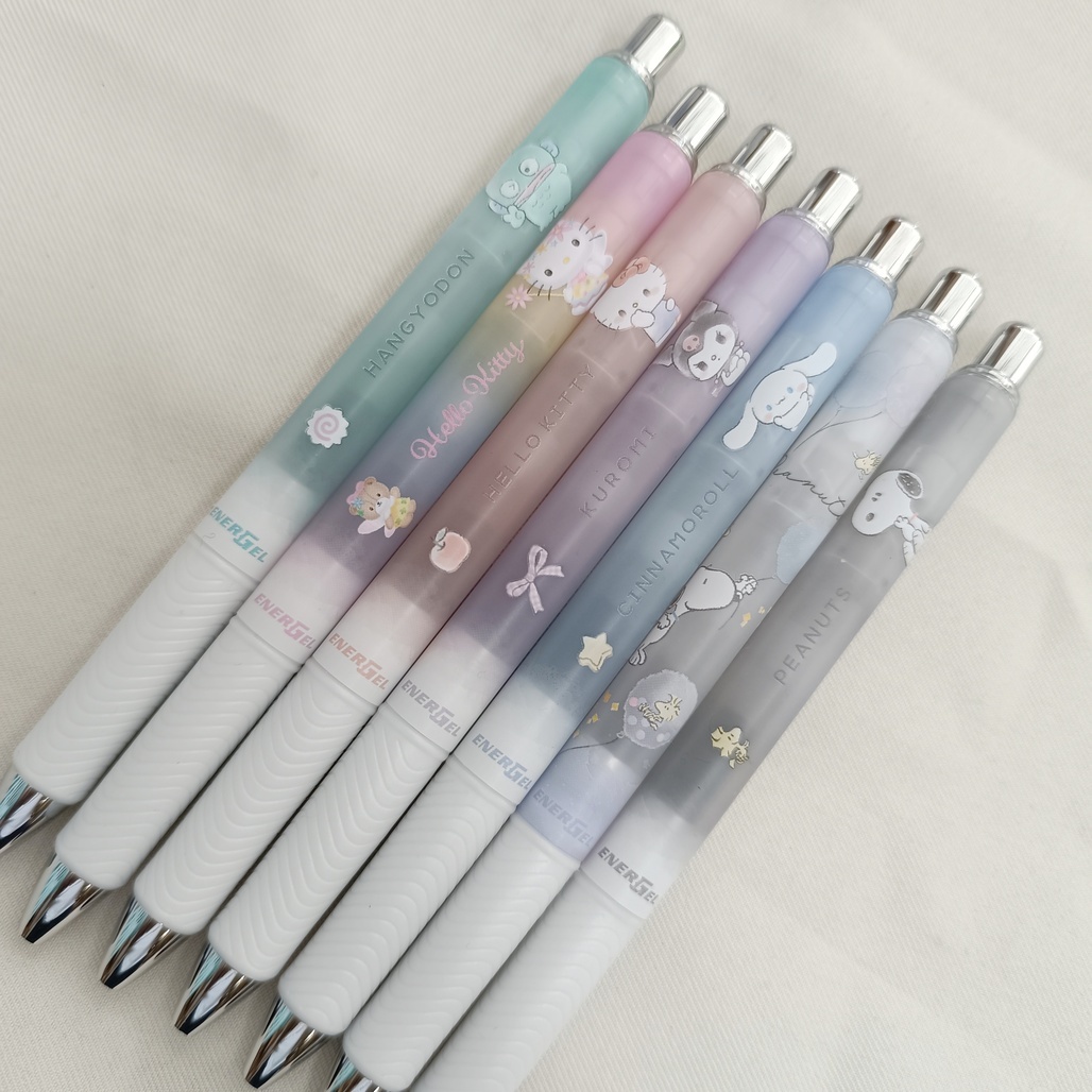 日本Pentel．ENERGEL 極速自動鋼珠筆 0.5mm 三麗鷗聯名 透明桿 共七款