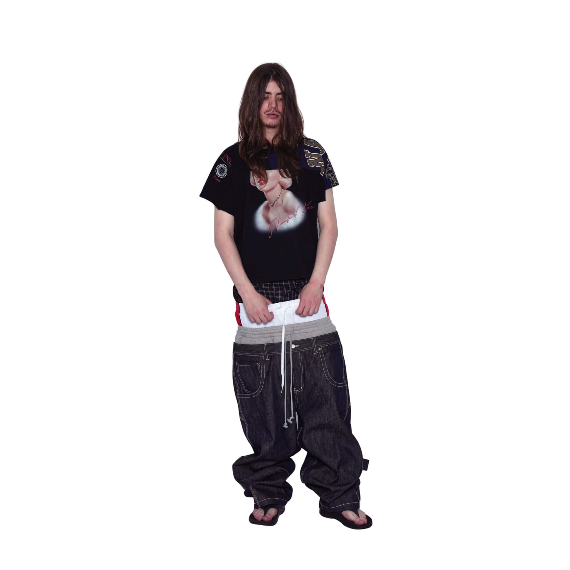 Protocol Index｜3 Layered Denim Pants (Indigo Blue)