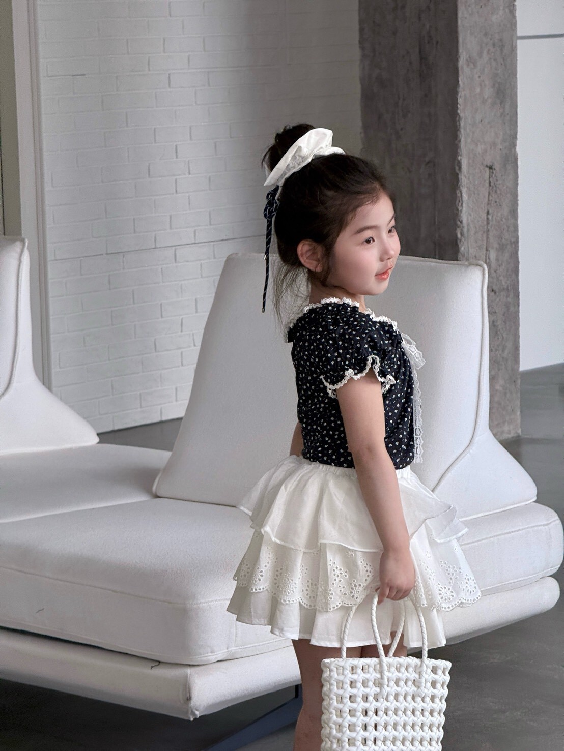 小公主碎花蕾絲上衣