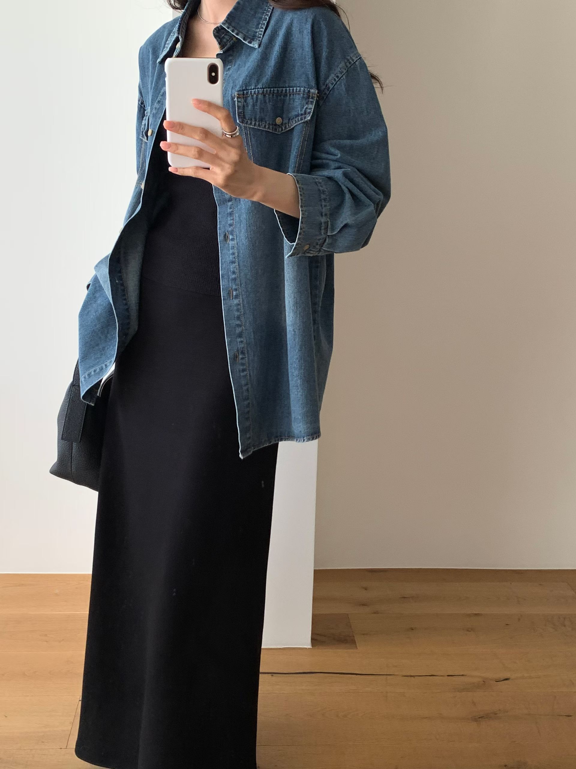 牛仔薄款襯衫外套