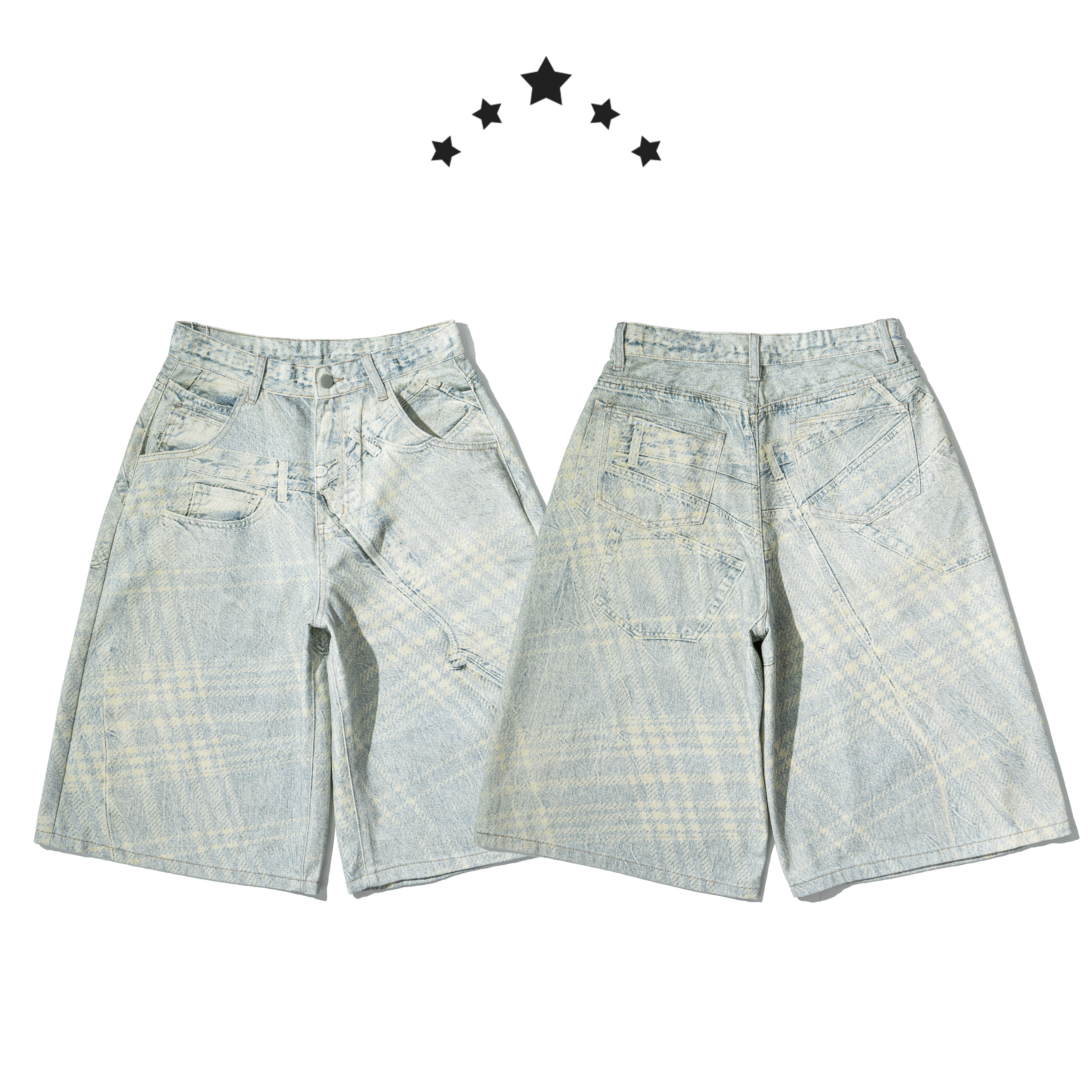 Transfer Denim Jorts 轉印 七分 牛仔短褲 [K132]