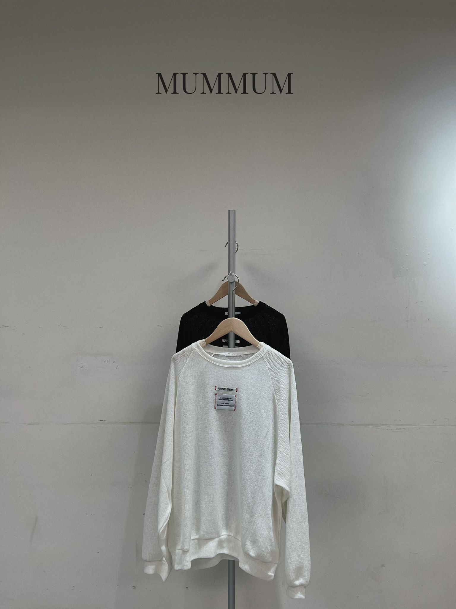 0213196a/有趣標籤紡織長袖上衣　50/42/27