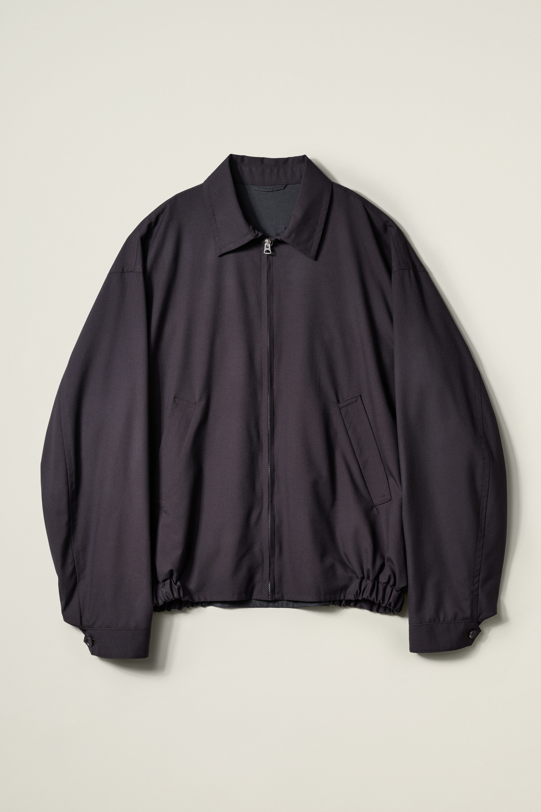 KAPTAIN SUNSHINE WOOL POPLIN ZIP BLOUSON (2COL)