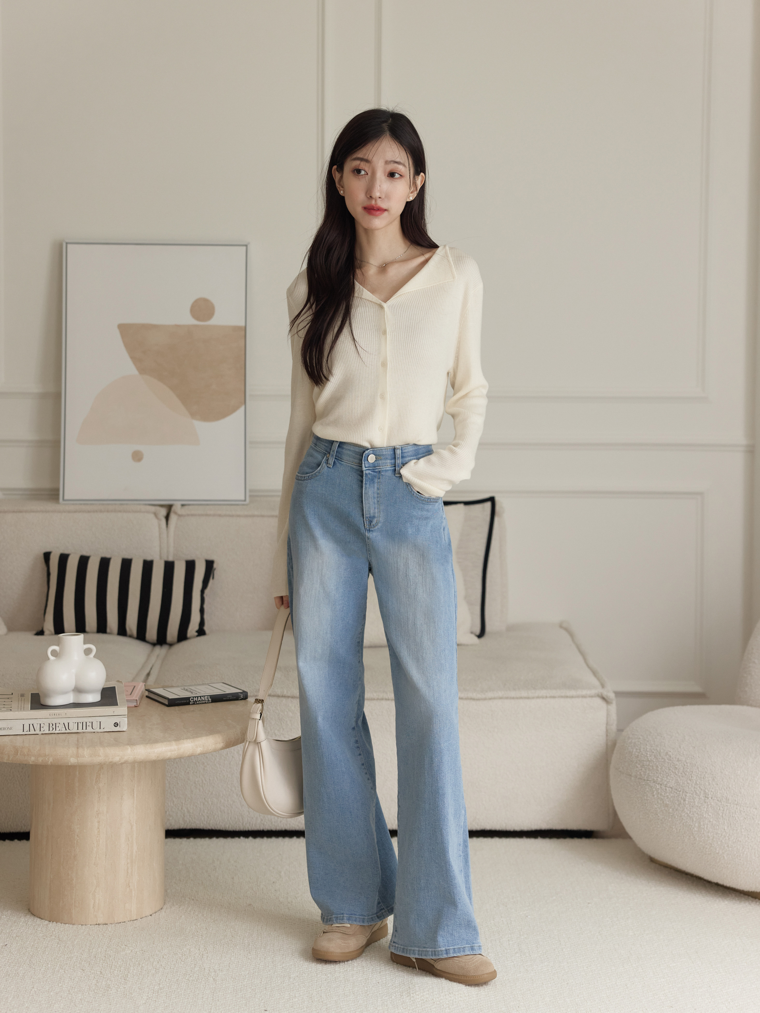 氣質小翻領排釦上衣