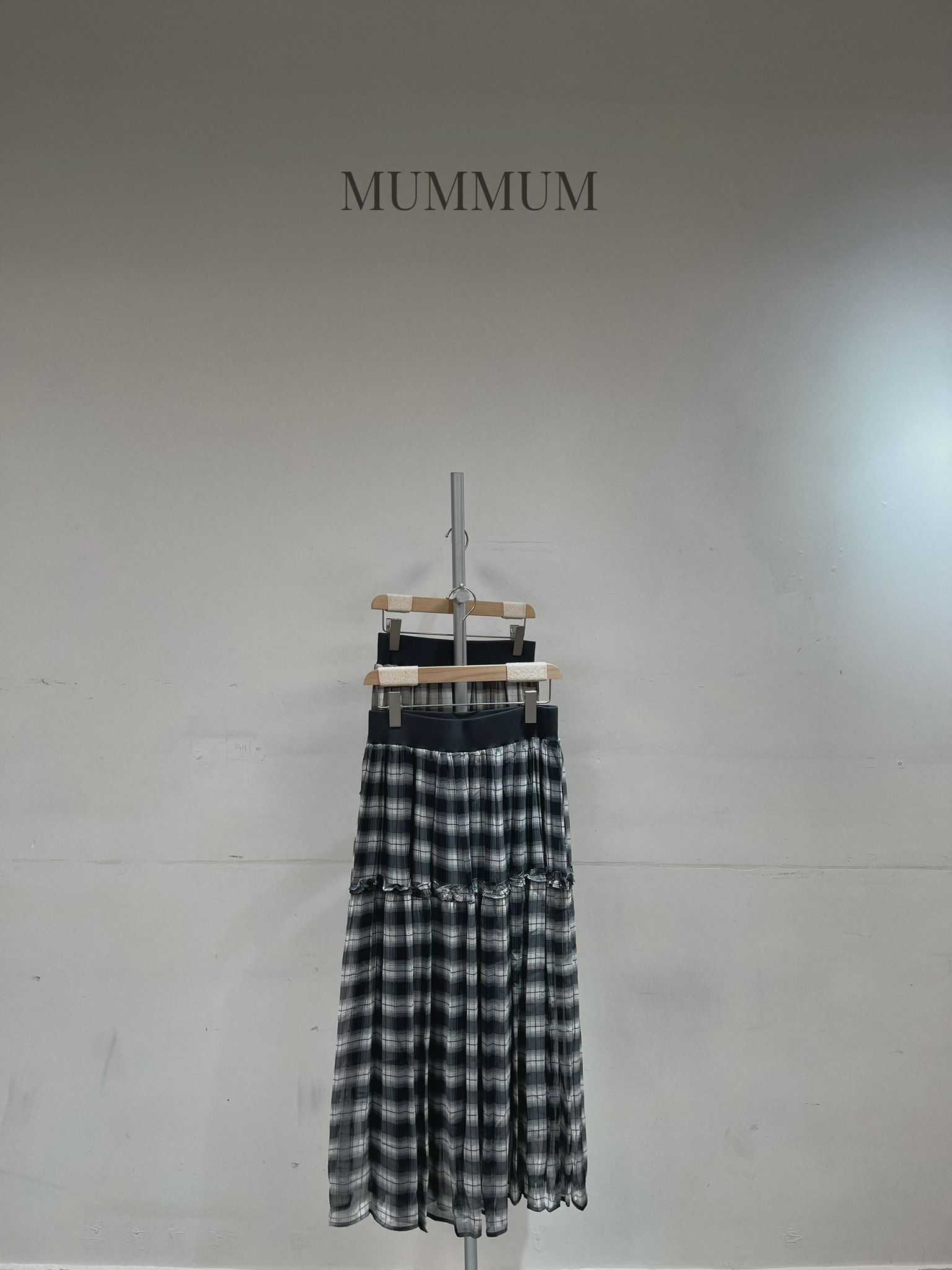 03696a/飄飄格仔垂直長裙　28-42/50/33