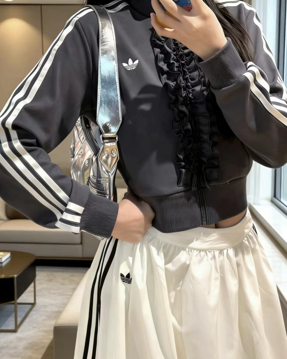 【預購】ADIDAS ORIGINALS  RUFFLE TRACK 針織外套 KU9387