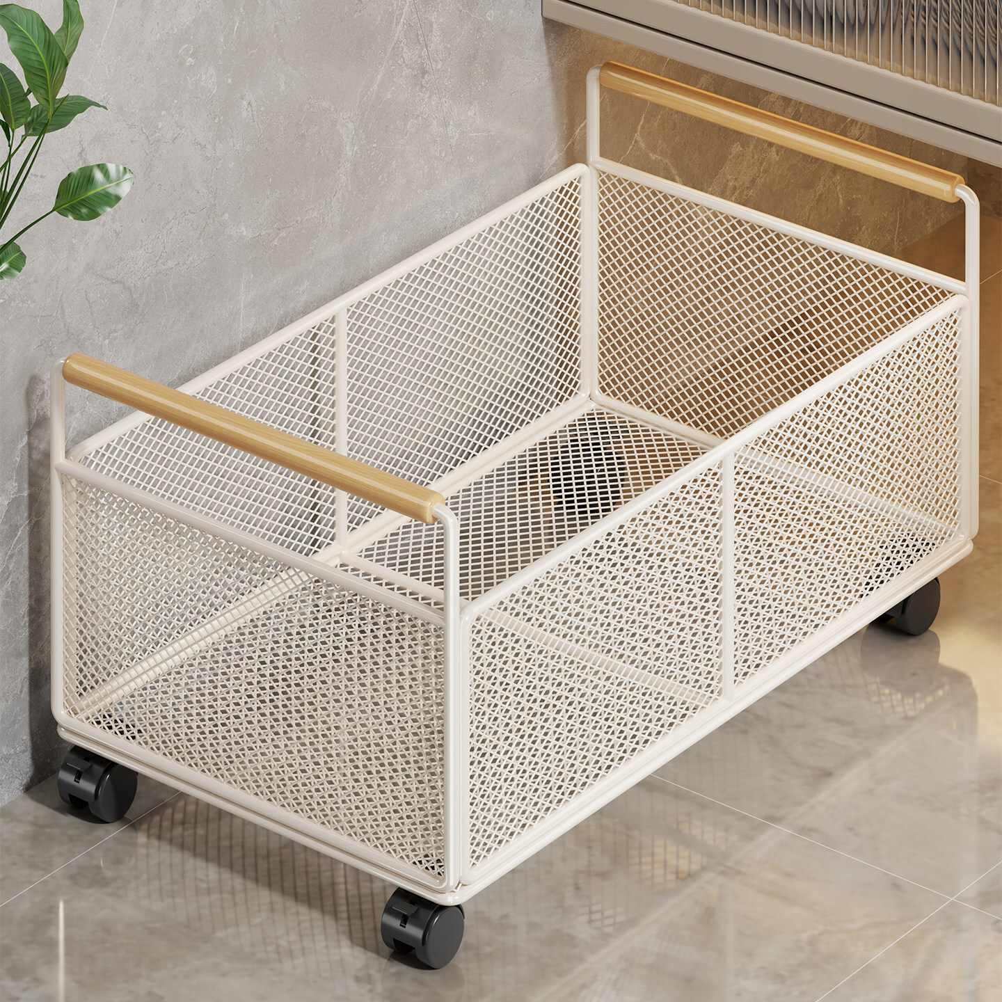 《6623》檯面下帶輪大容量收納籃