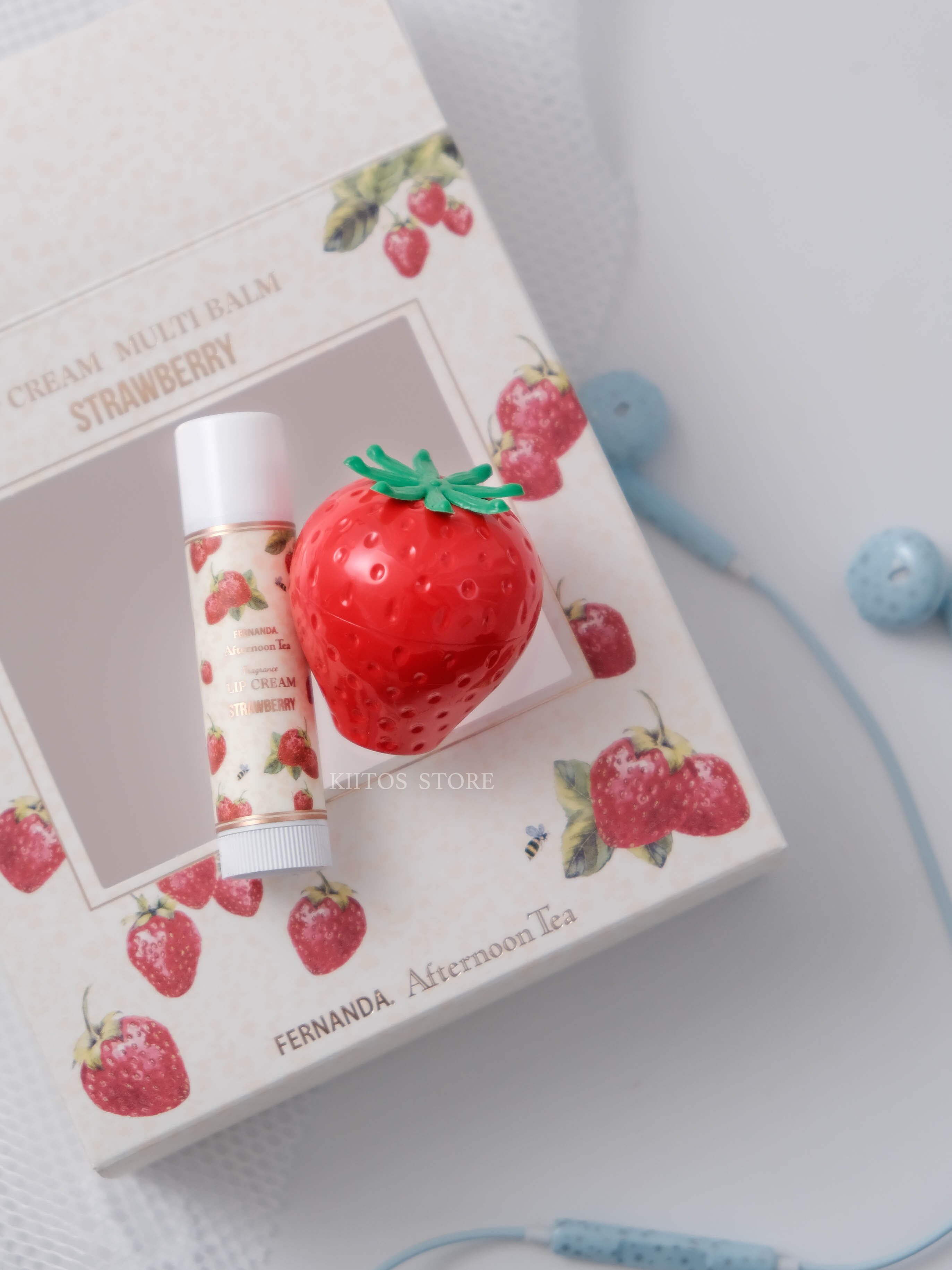 【現貨】日本AfternoonTea  X 香氛品牌FERNANDA 草莓保養系列 潤唇膏+萬用膏