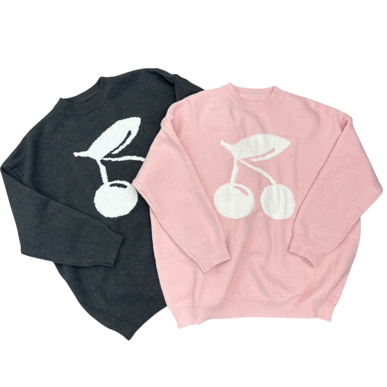 《K》櫻桃圓領針織毛衣