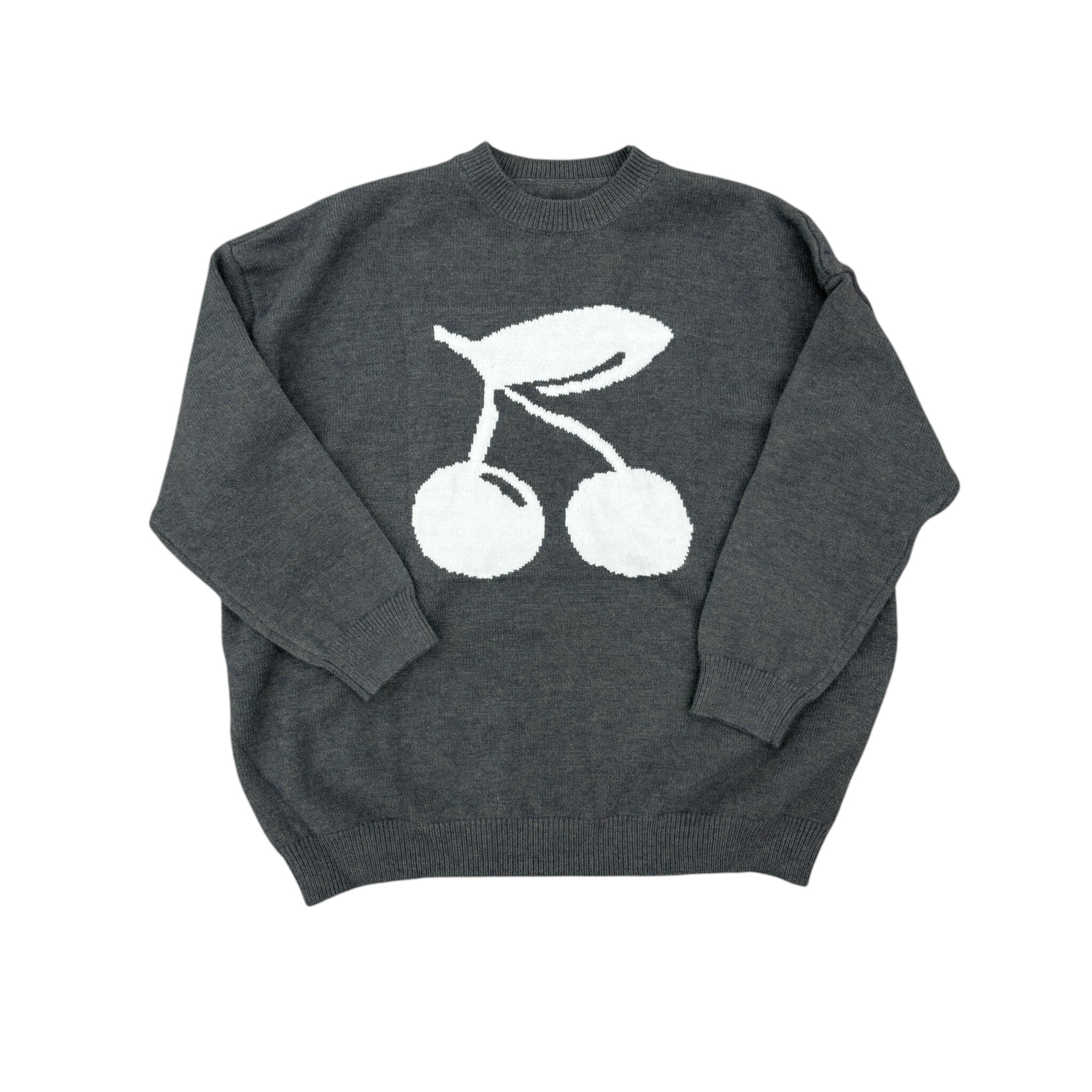 《K》櫻桃圓領針織毛衣