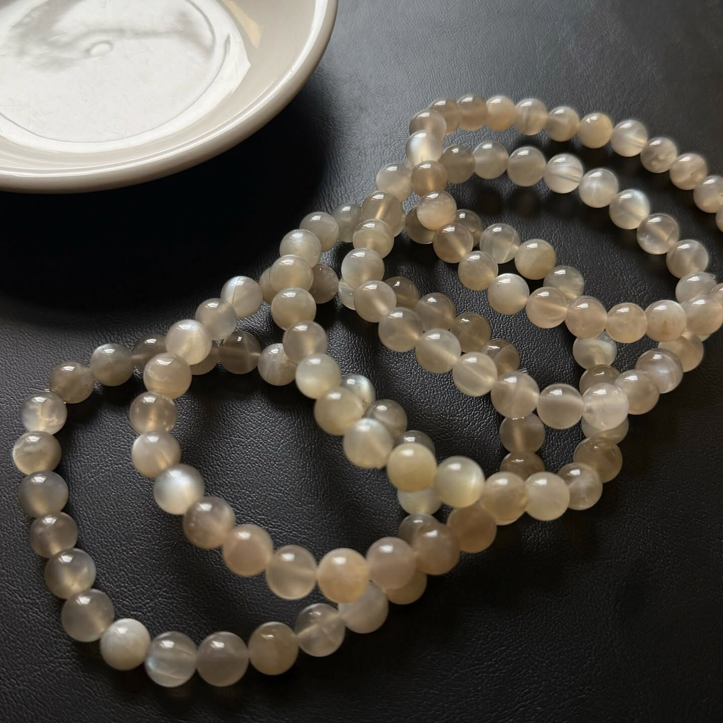 [原石] 灰月光石 水晶手串