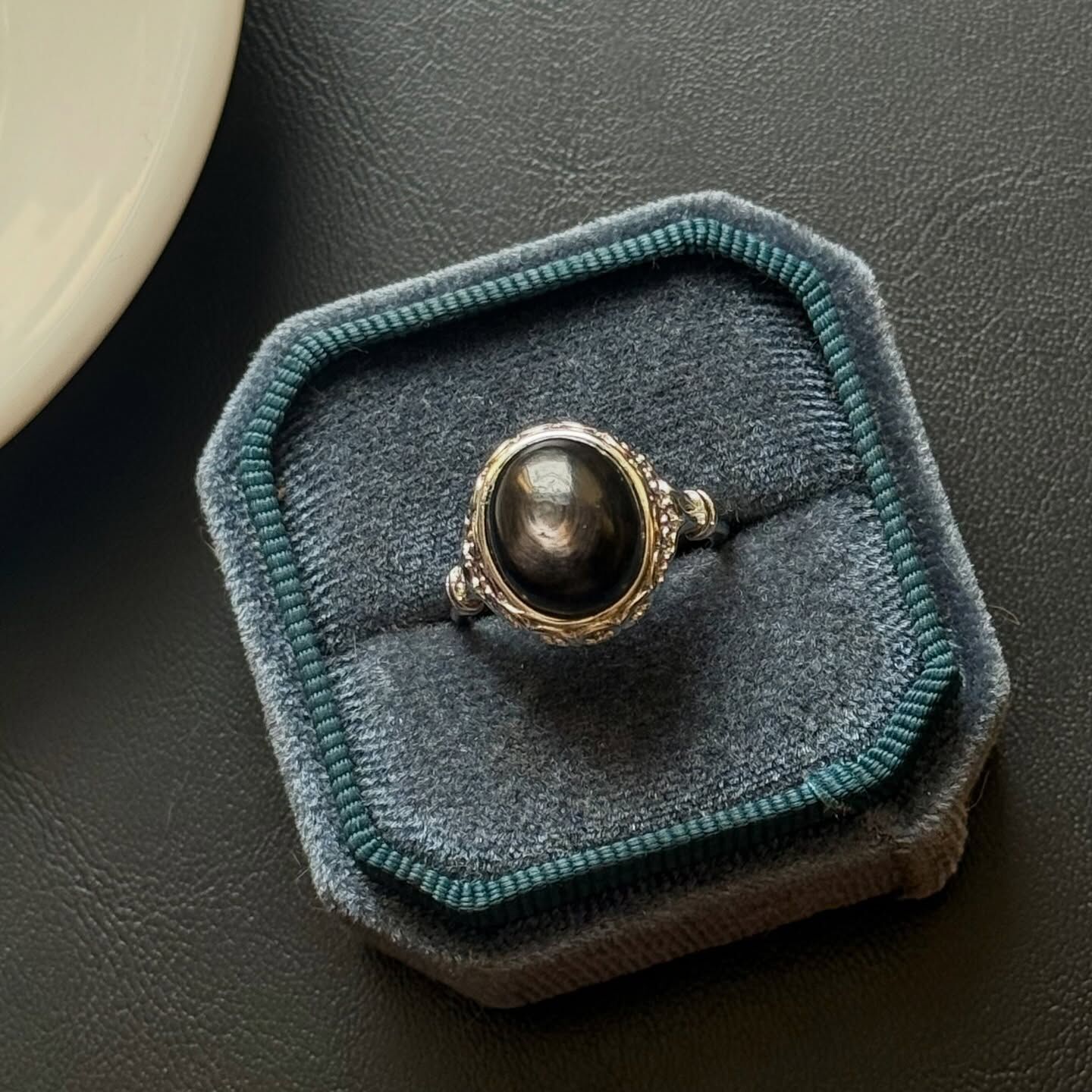 [原石] 金運石 水晶男戒