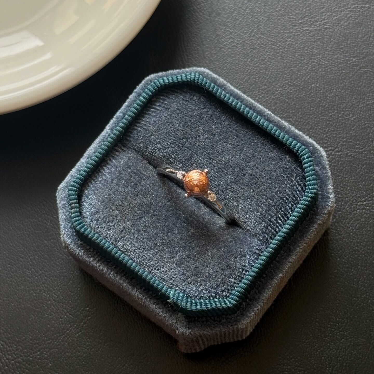 [原石] 鐵隕石 / 粉紅色天鐵 925銀戒指