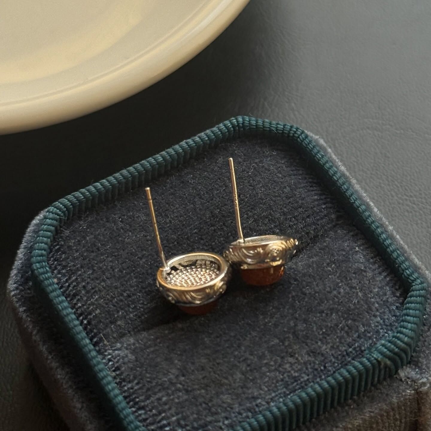 [原石] 金太陽石 耳環