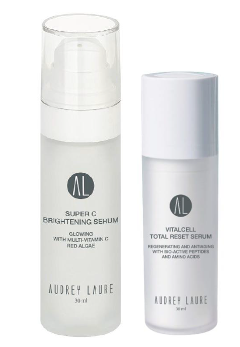 BC260314-R15 Audrey Laure VitalCell日夜賦活美白抗老精華套裝(1套2件)(超維C亮白精華 (早上使用) Super C Brightening Serum 30ML+細胞賦活全效精華 (晚上使用) VitalCell Total Reset Serum 30ML) (EXP 10/2027)