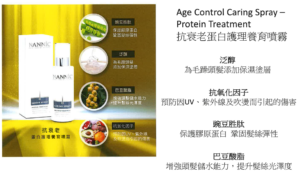 BC260314-R24 Nannic 360˚ 抗衰老蛋白護髮養育噴霧 Age Control Caring Spray - Protein Treatment 150ML (開封後12個月內使用完)