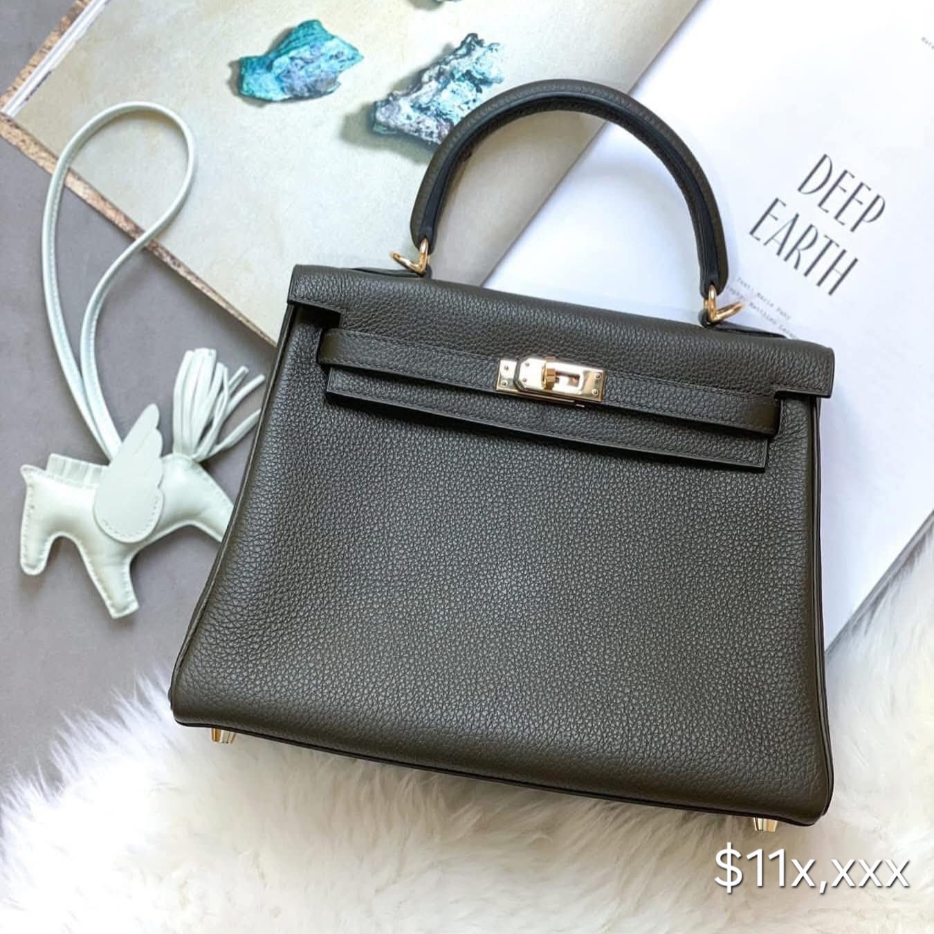 Preloved Hermès Kelly 25 Togo Leather  Vert Maquis GHW  HK$11x,xxx  (HK$2,000 即時落訂)