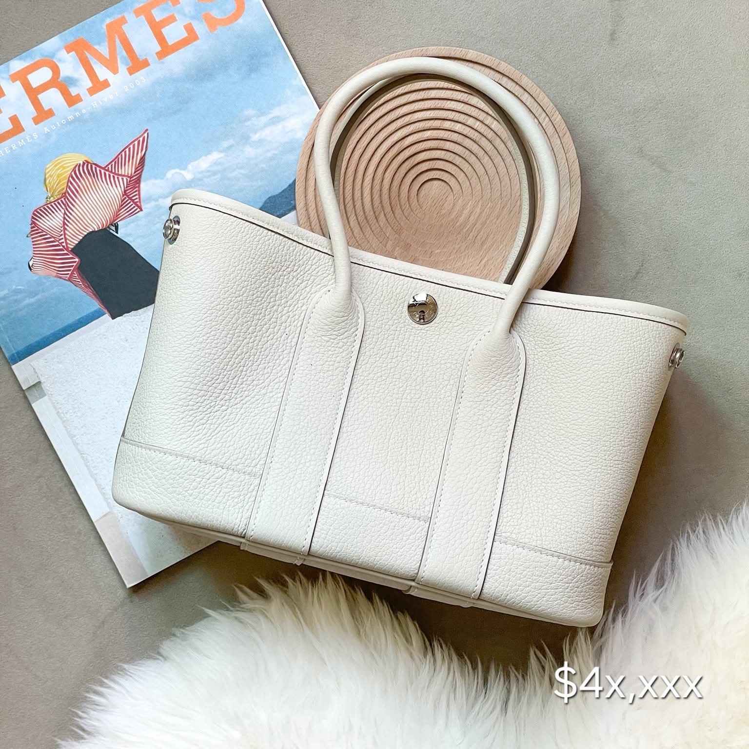 Hermes Garden party Neo Negonda Leather Craie Color HK$4x,xxx (HK$2,000 立即落訂)